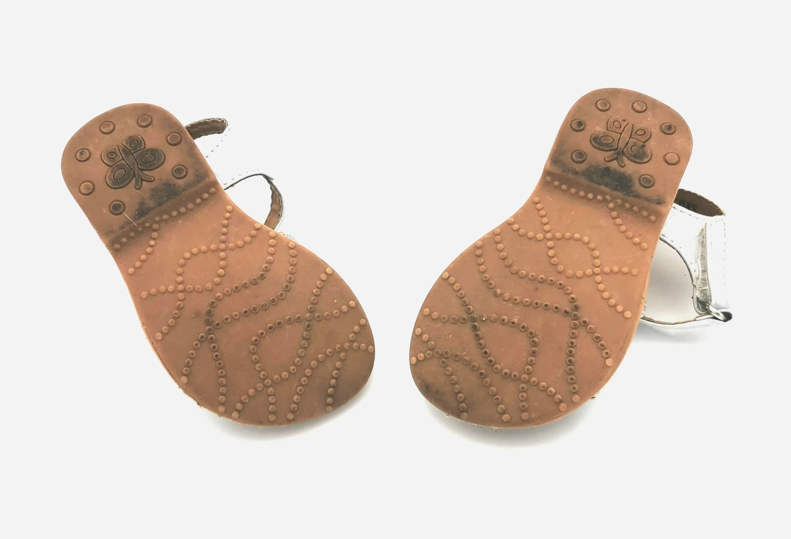 GIRL SIZE 6 TODDLER - LAURA ASHLEY, Glittery Silver Sandals VGUC B13