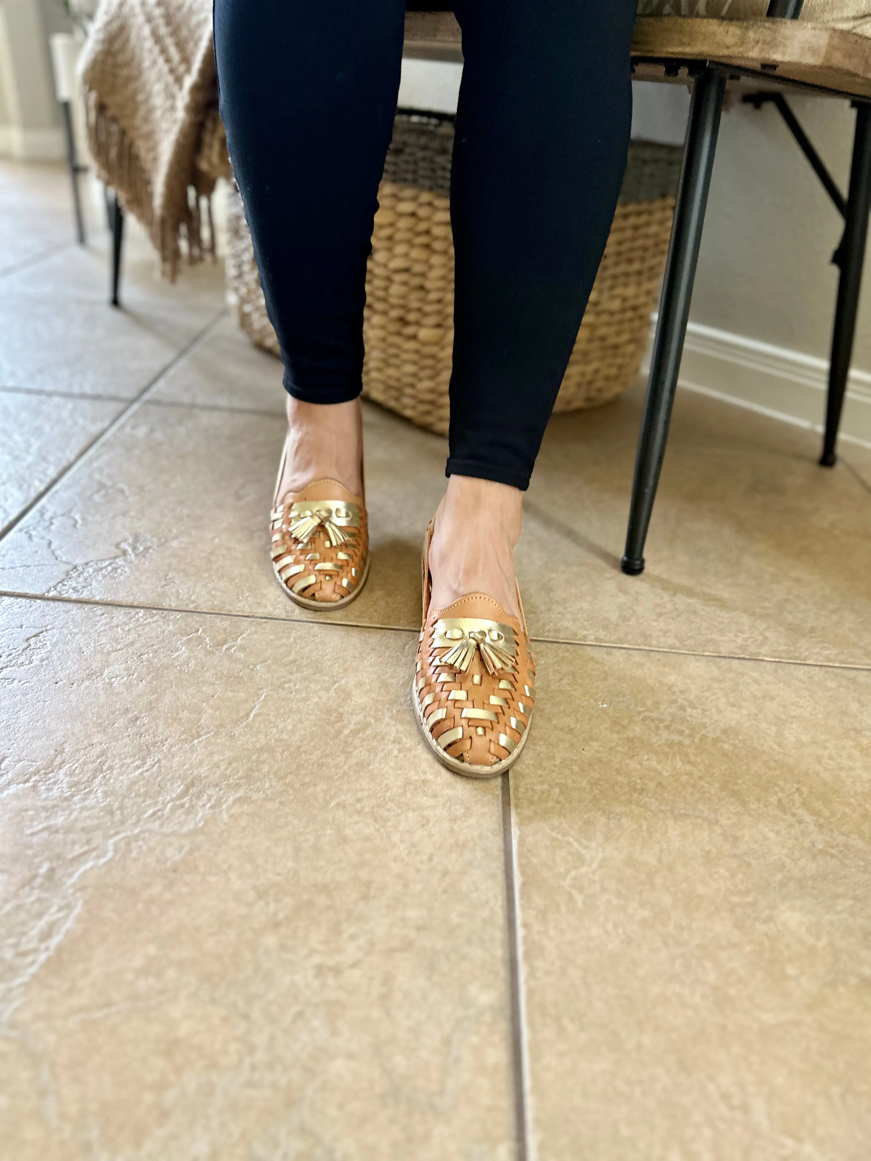 Golden Queen Mexican Leather Huaraches