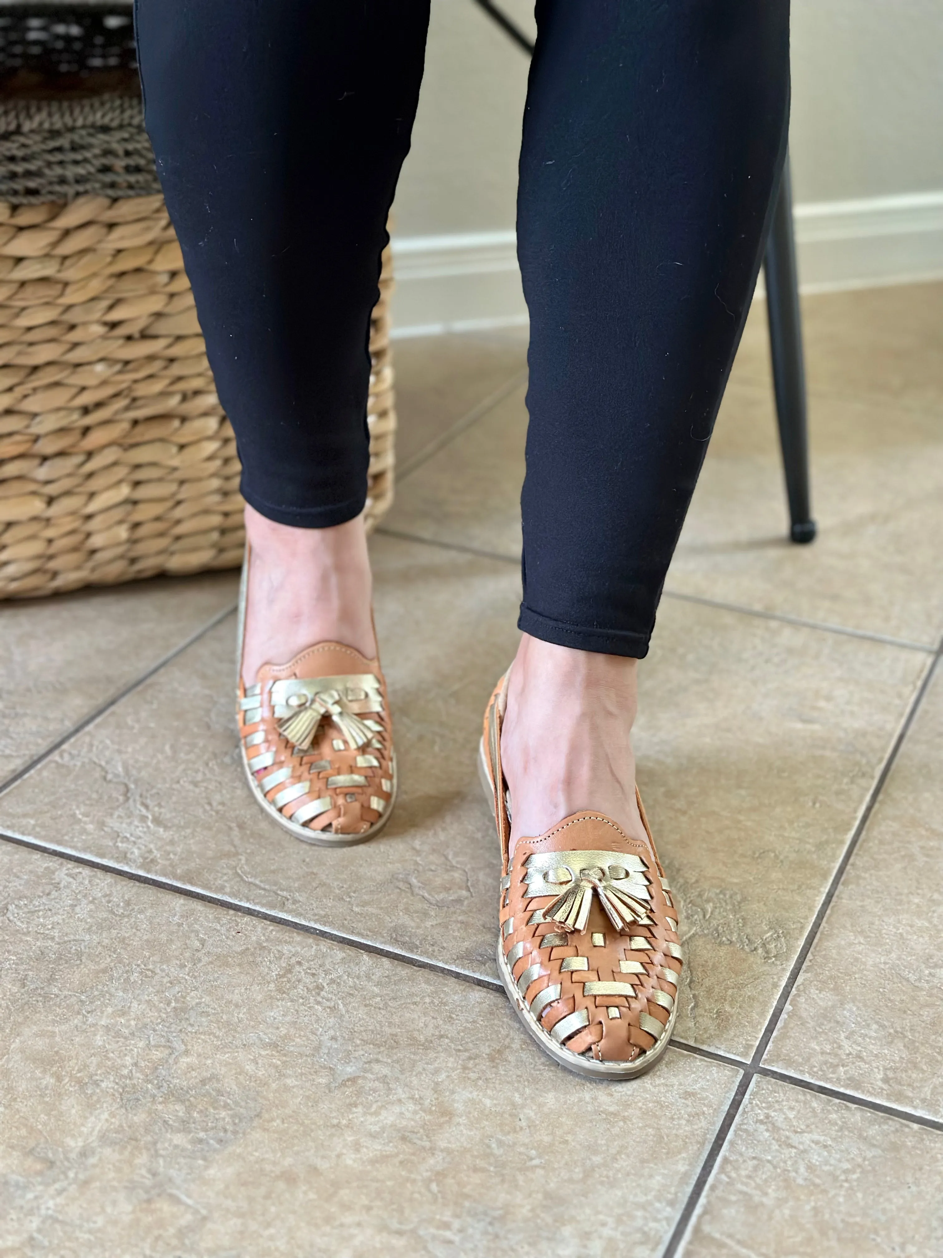 Golden Queen Mexican Leather Huaraches