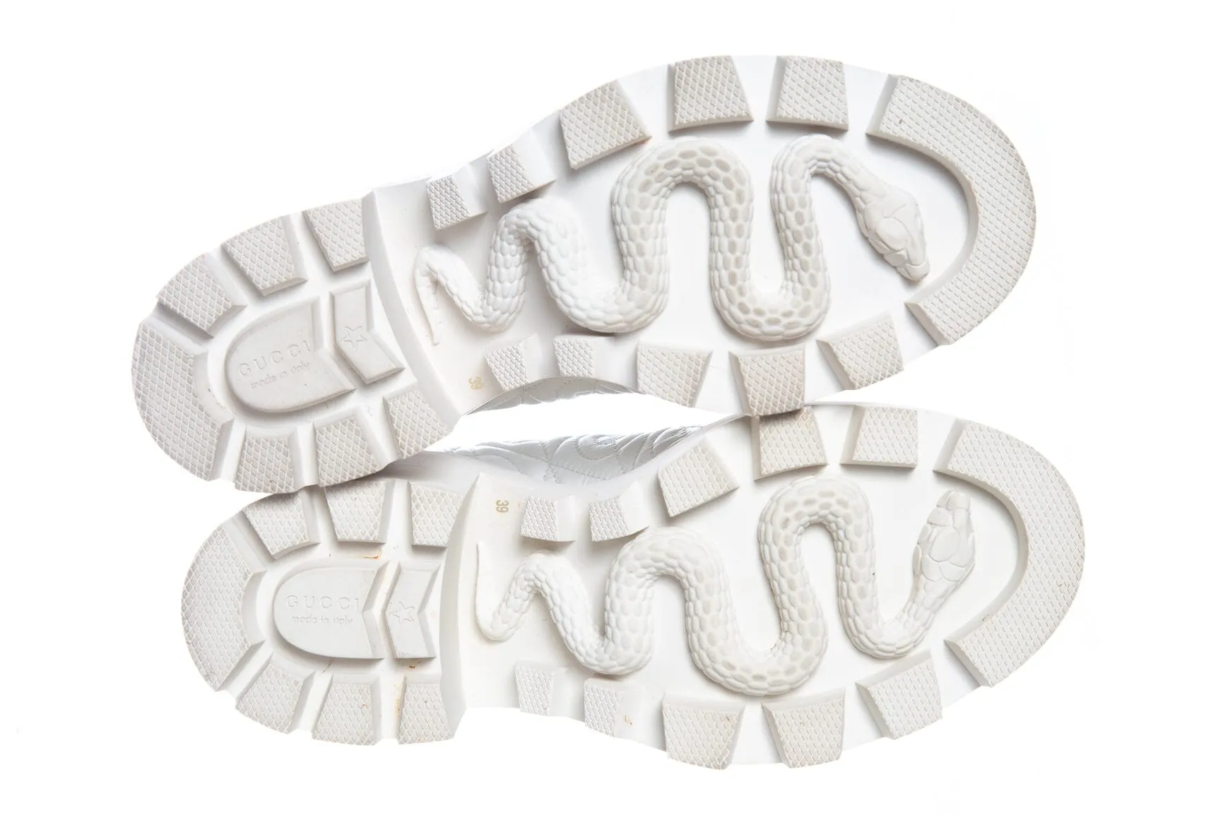 Gucci Cream Platform GG Zip Front Boots SZ 39