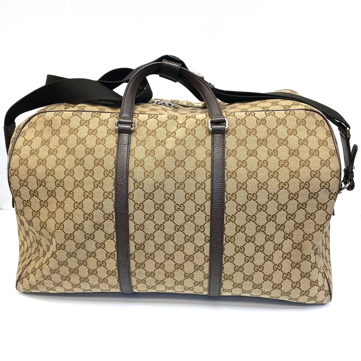Gucci GG Logo Beige Large Carry-on Duffle