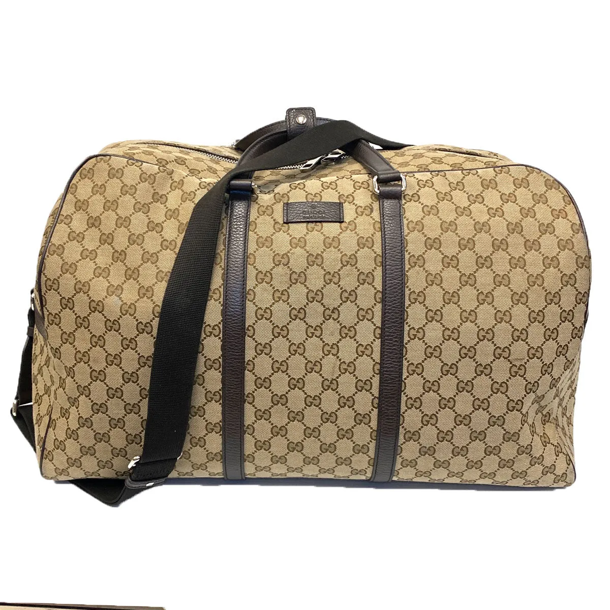 Gucci GG Logo Beige Large Carry-on Duffle