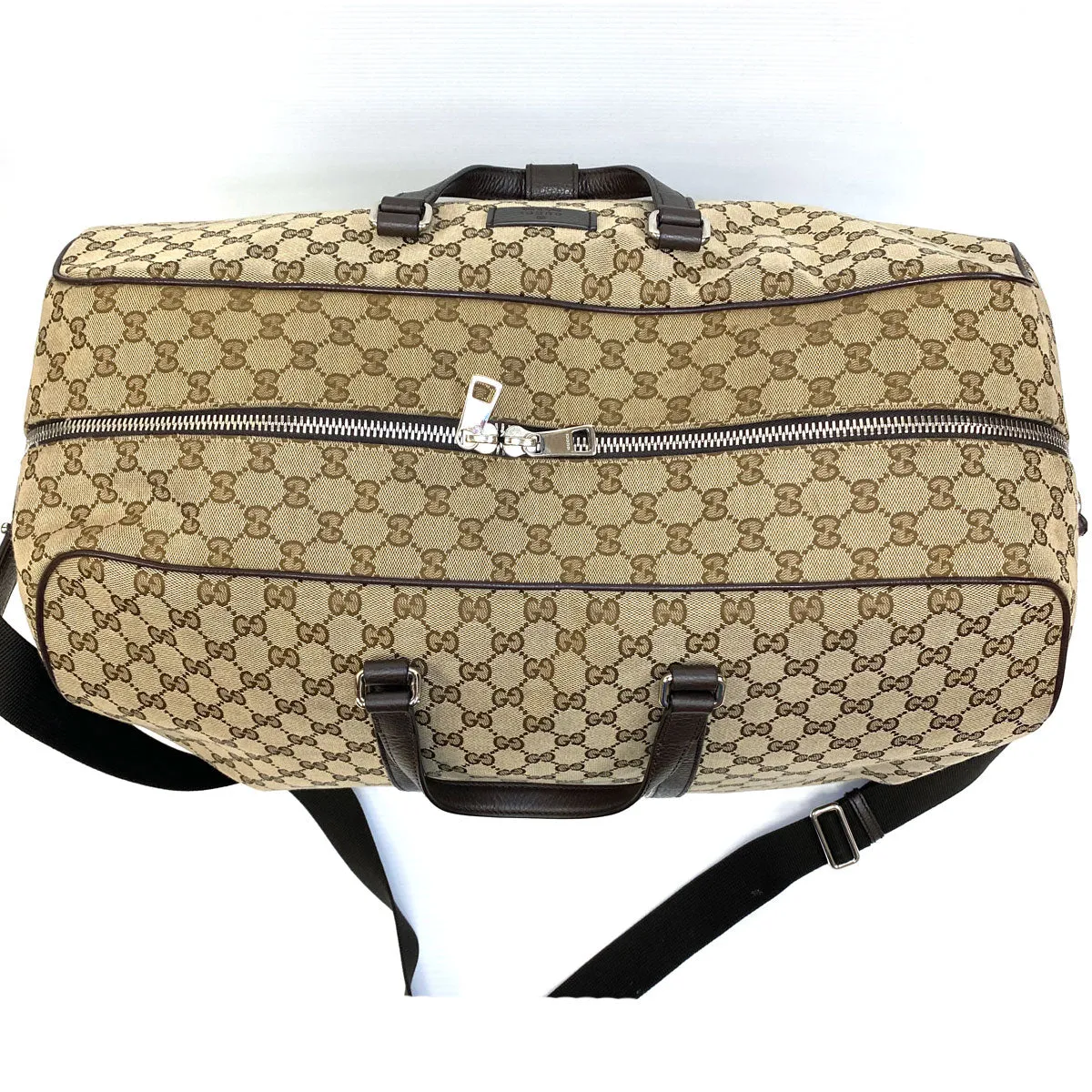 Gucci GG Logo Beige Large Carry-on Duffle