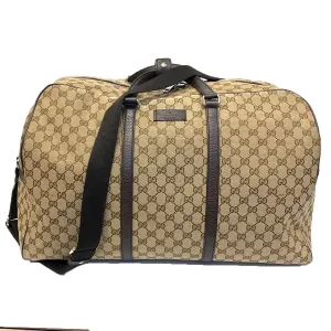 Gucci GG Logo Beige Large Carry-on Duffle