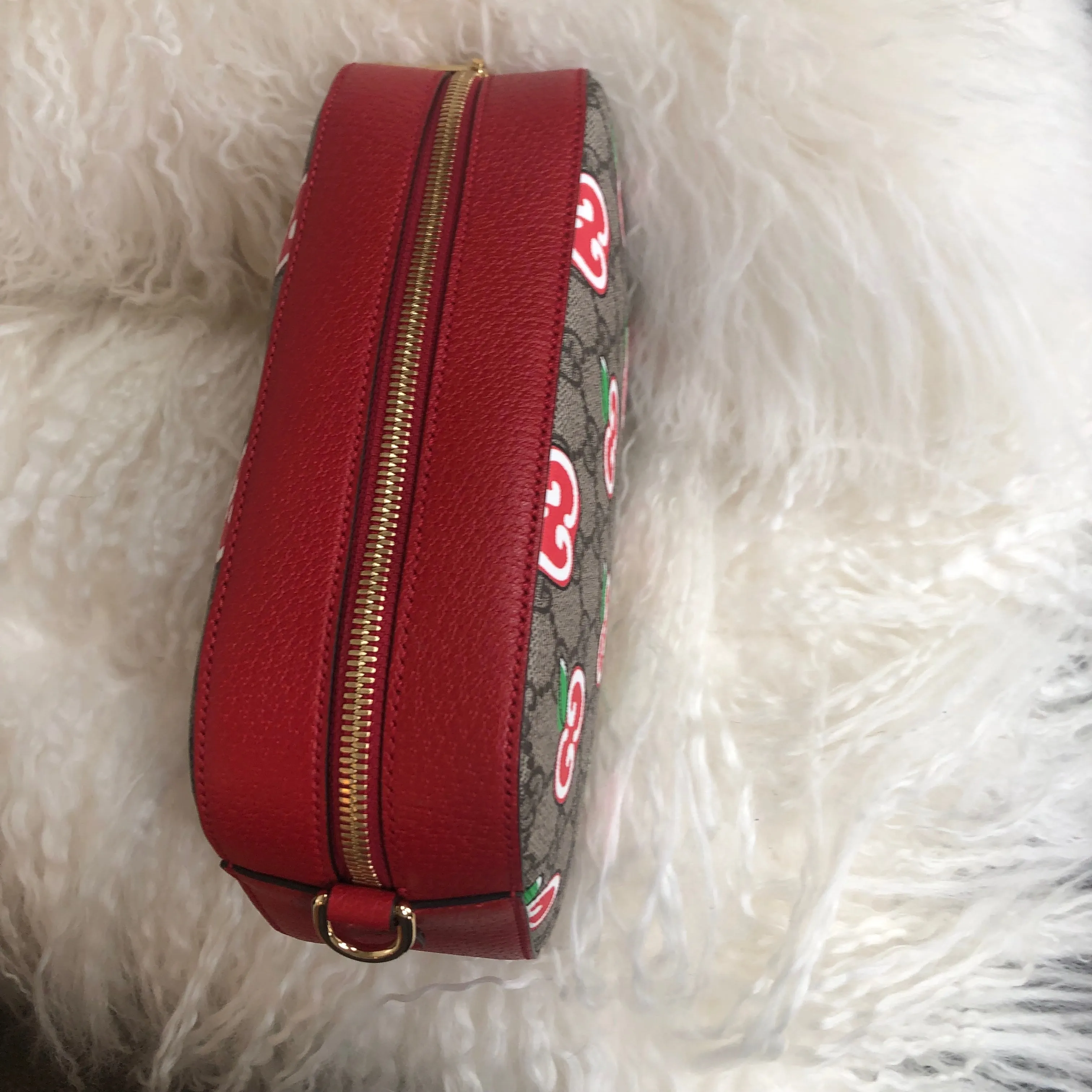 Gucci GG Supreme Canvas Apple Shoulder Bag