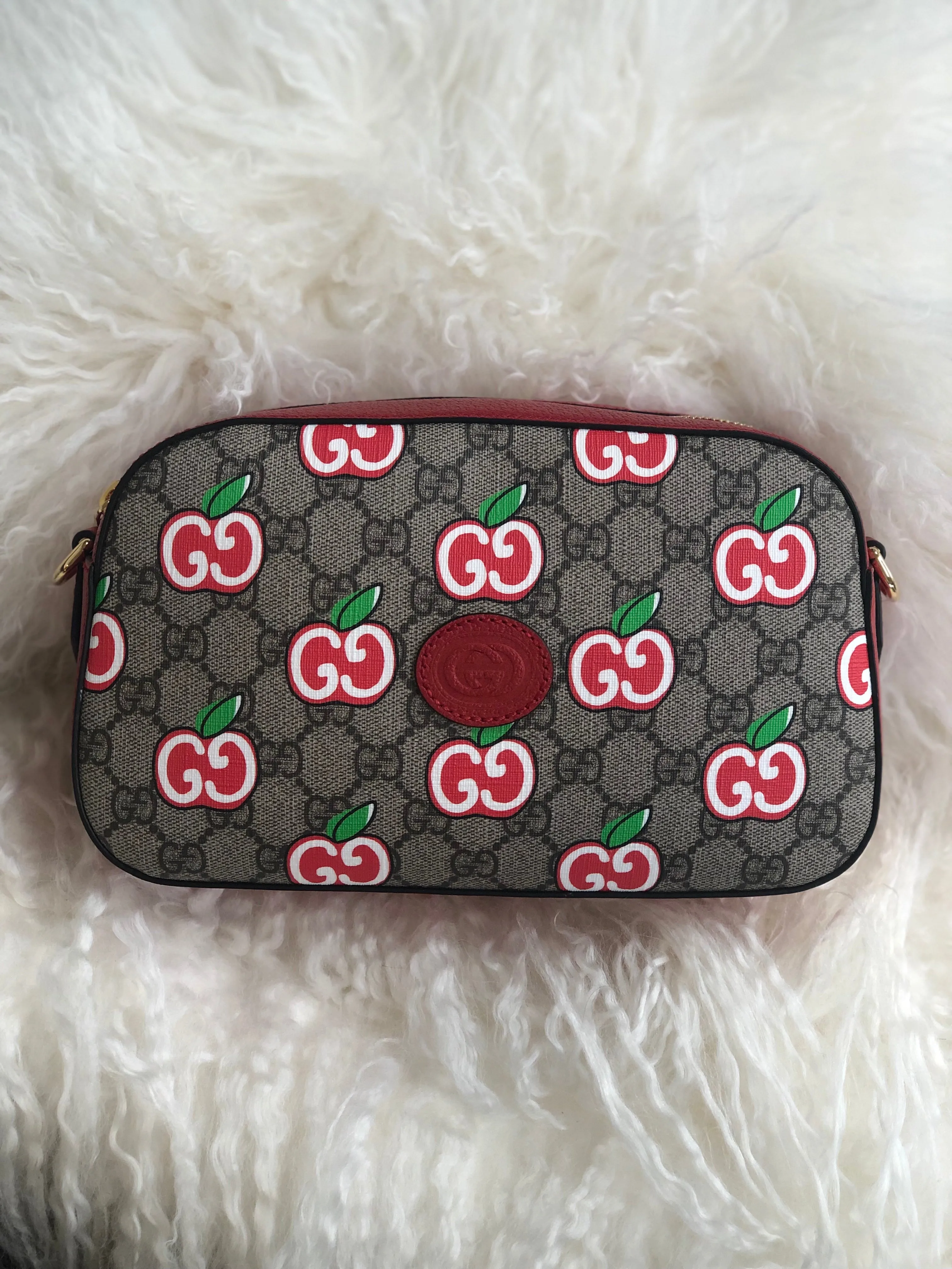 Gucci GG Supreme Canvas Apple Shoulder Bag