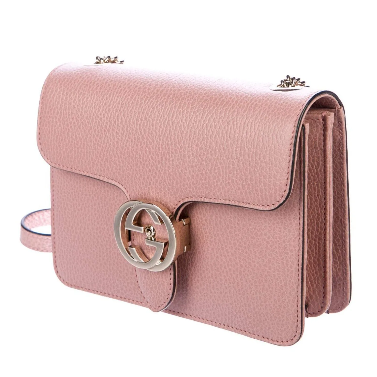 Gucci Interlocking GG Crossbody Bag in Soft Pink