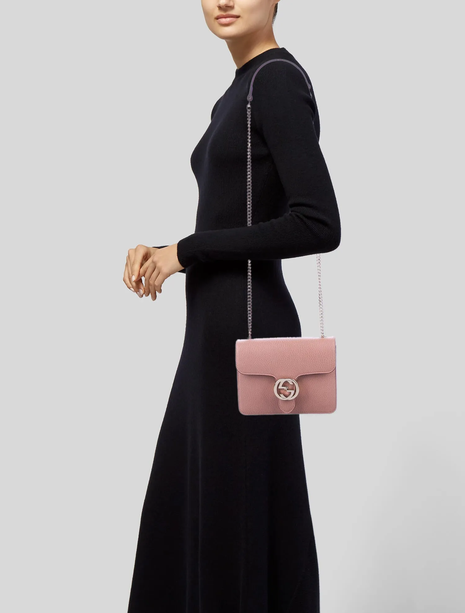 Gucci Interlocking GG Crossbody Bag in Soft Pink