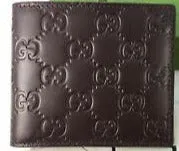 Gucci Signature Leather Bi-fold Wallet in Brown