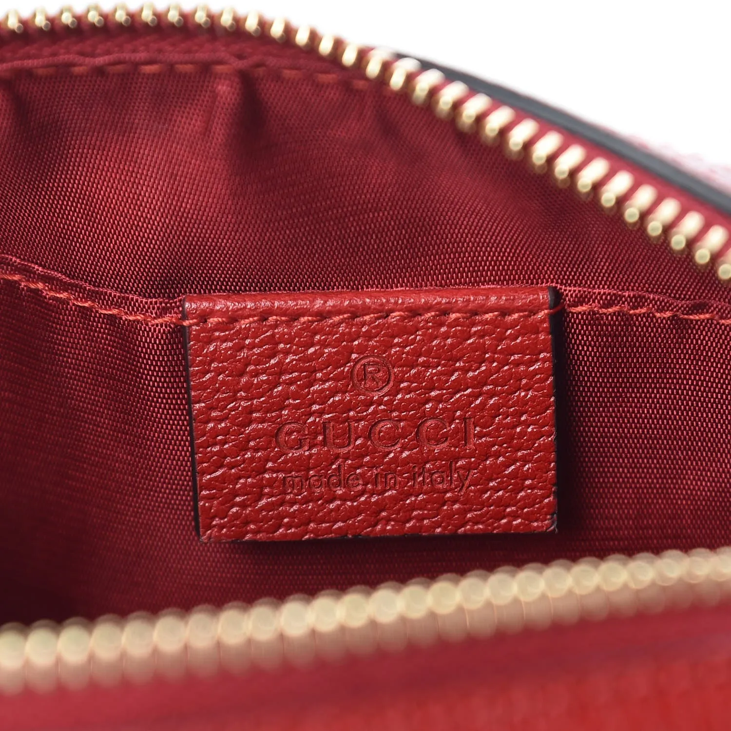 Gucci Sylvie Stripe Travel Pouch in Red, White and Blue