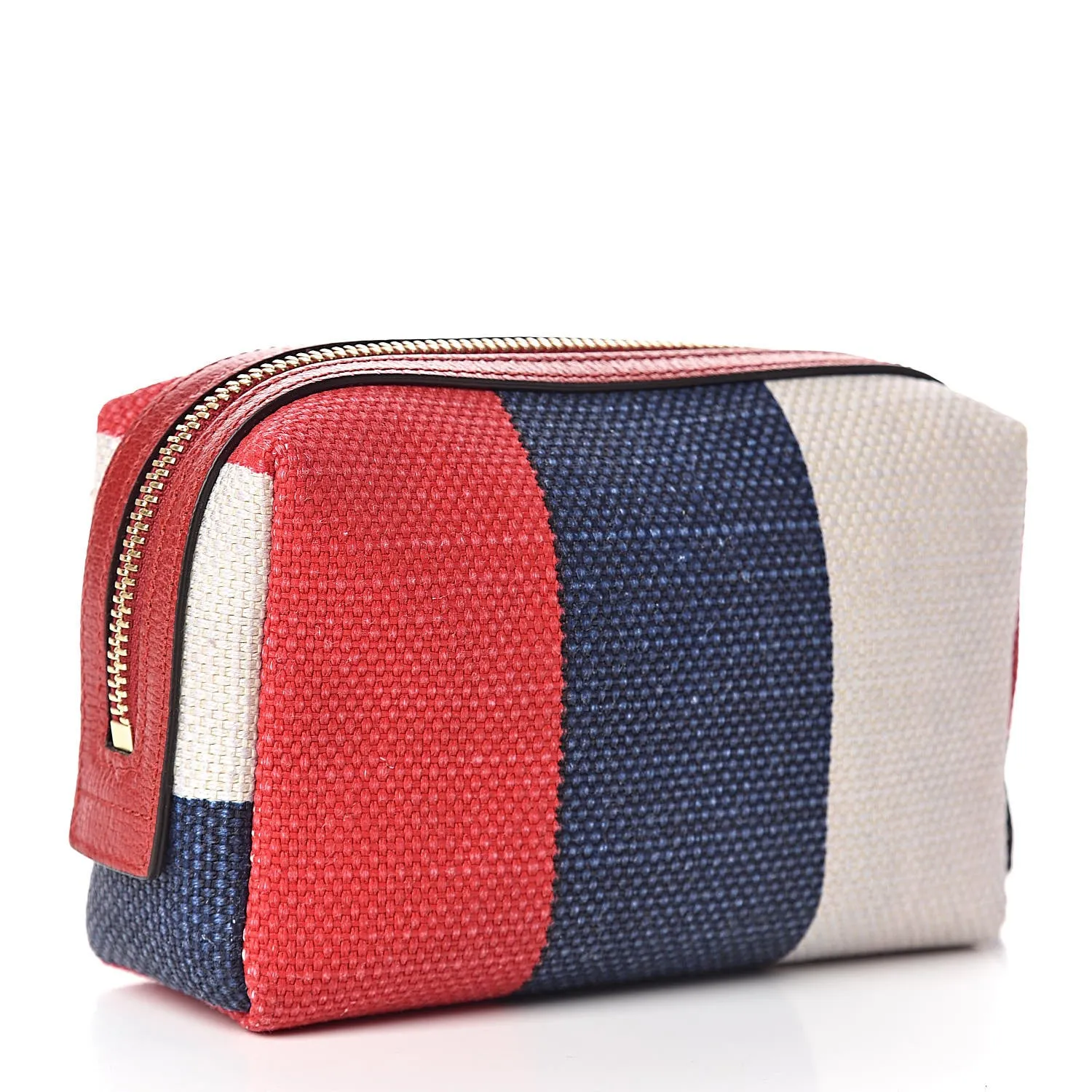 Gucci Sylvie Stripe Travel Pouch in Red, White and Blue