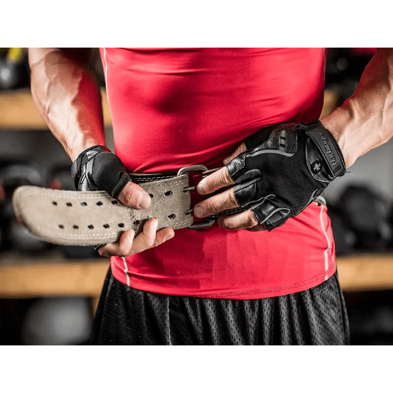 Harbinger Padded Leather Belt Black