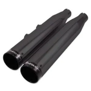 Harley Davidson Sportster Slip-ons - Black with Black End Cap