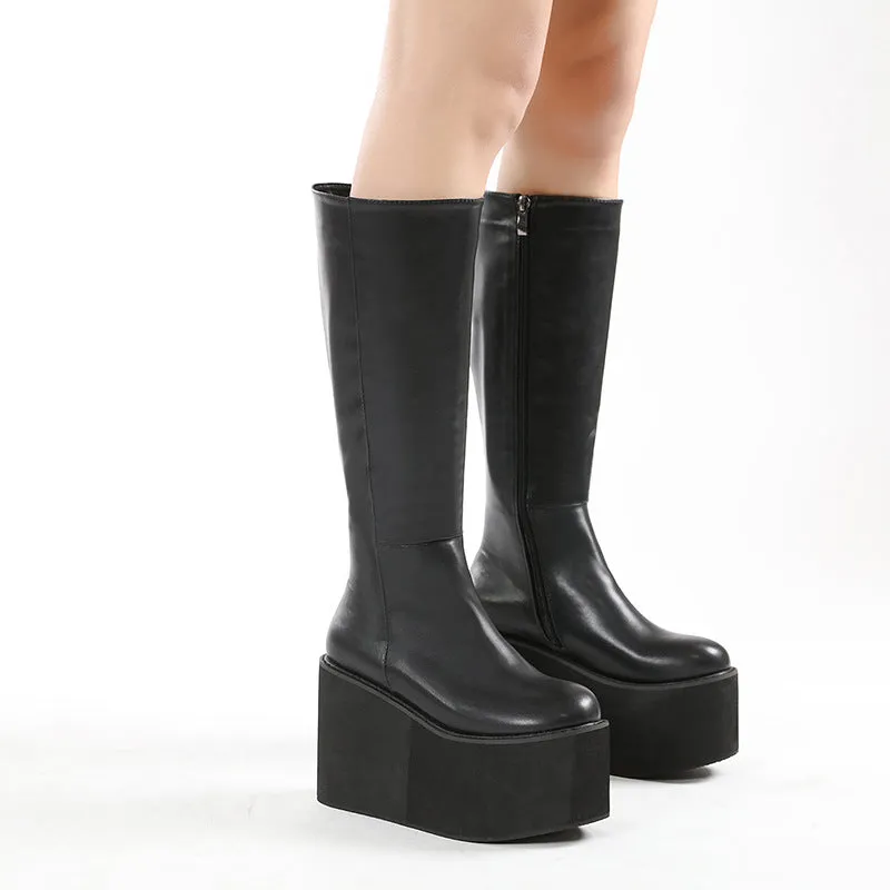High-heeled Platform Boots