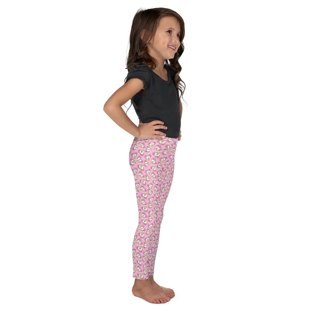 Hugging Unicorns on Pink - Valentine's Day - Kid's Leggings