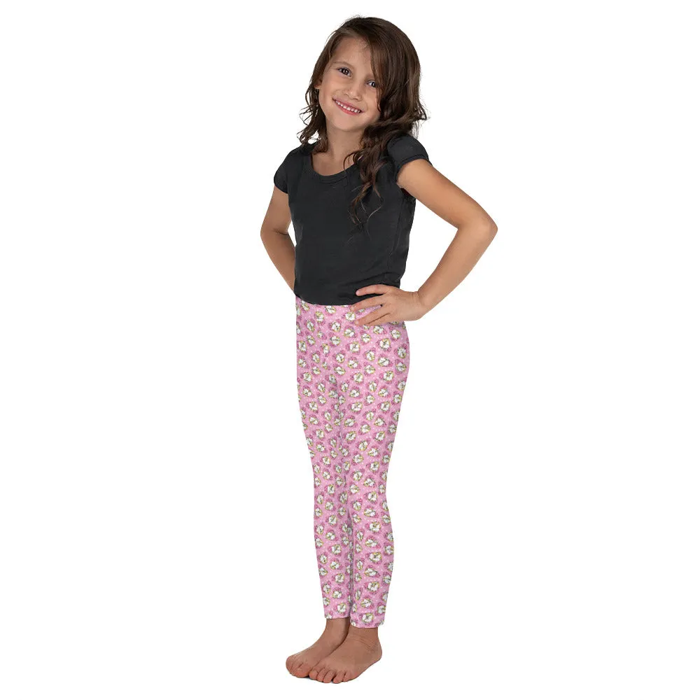 Hugging Unicorns on Pink - Valentine's Day - Kid's Leggings