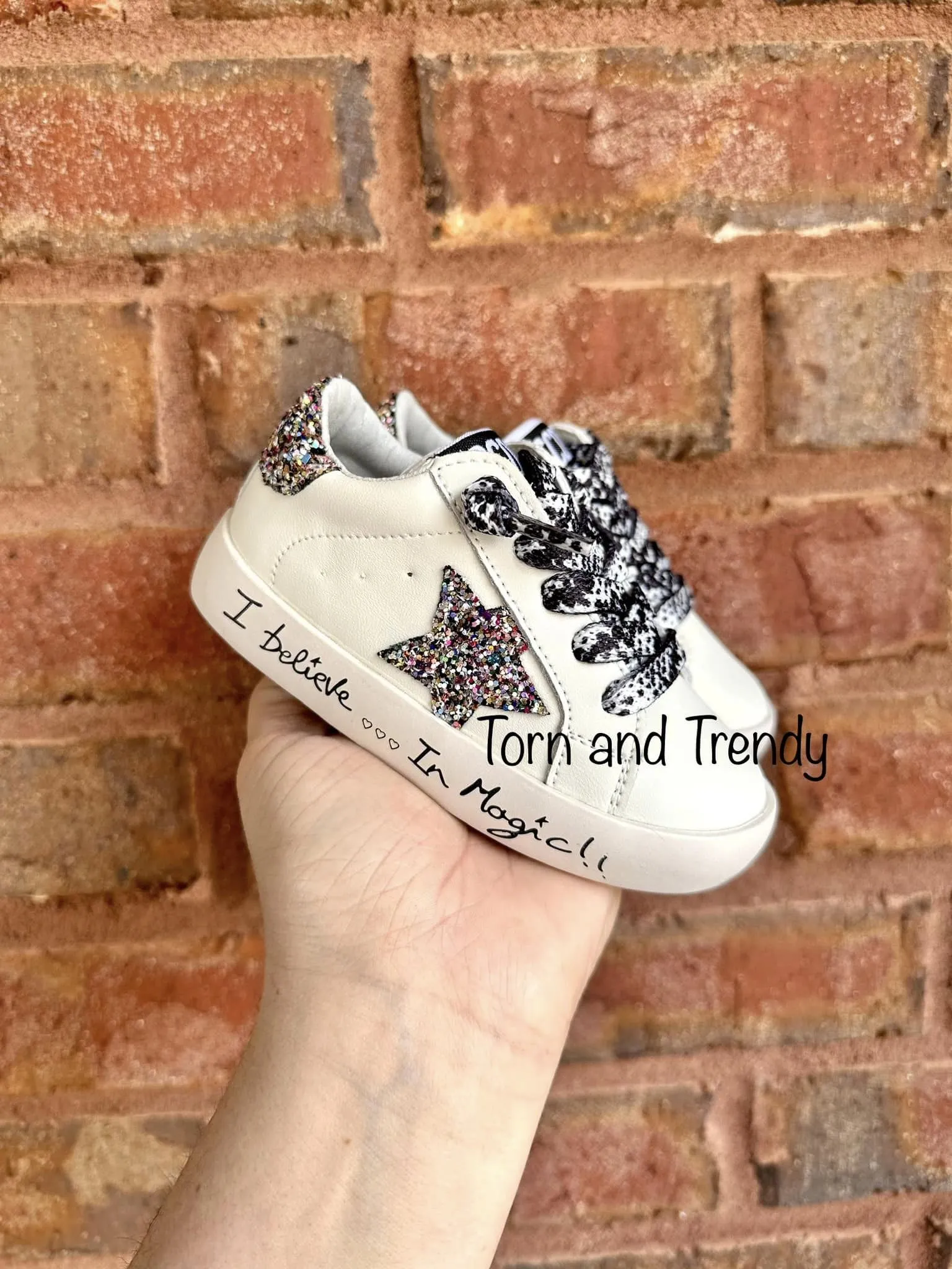 I Believe In Magic Multi Glitter Star Sneakers