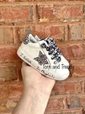 I Believe In Magic Multi Glitter Star Sneakers