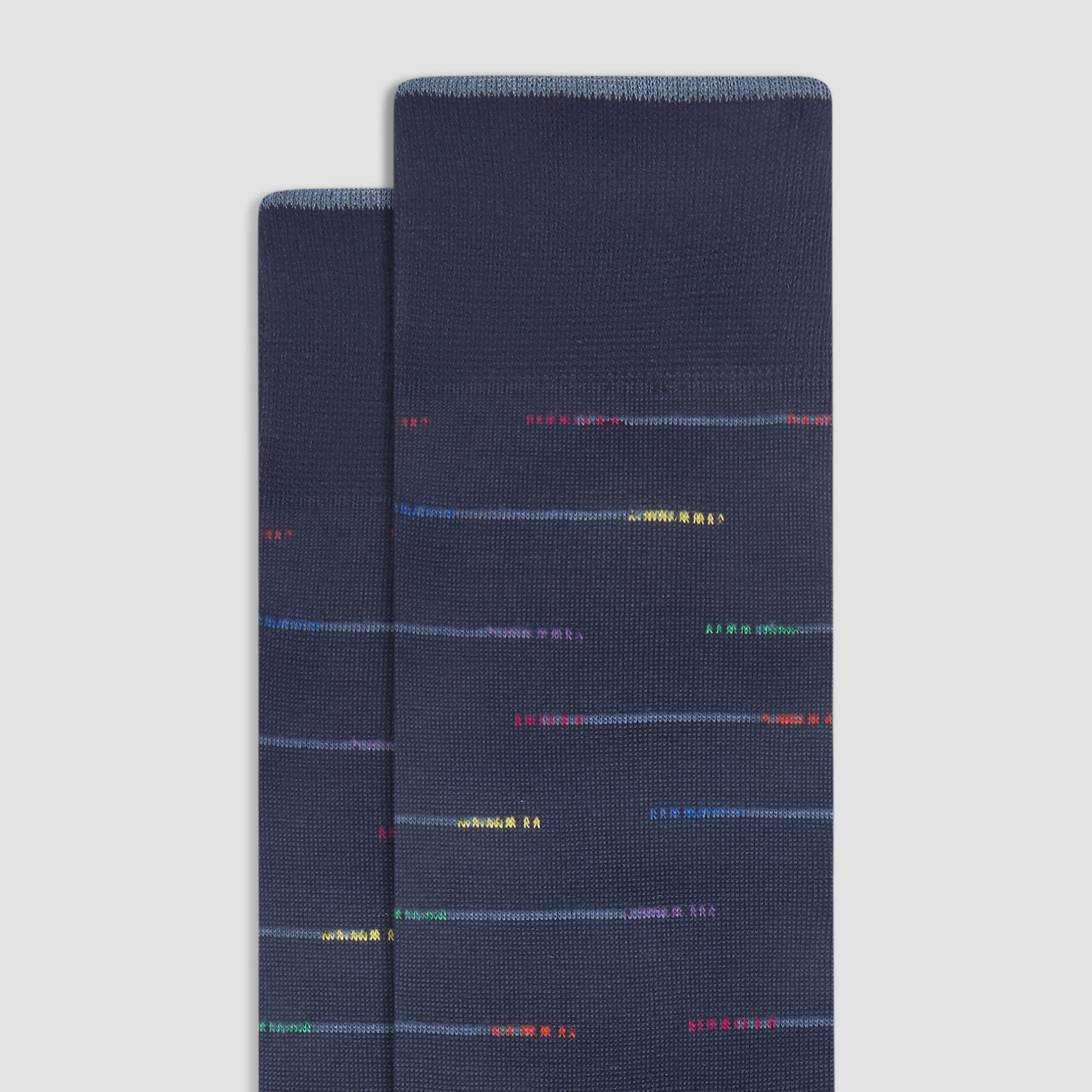 Interrupted Stripe Mid-Calf Socks
