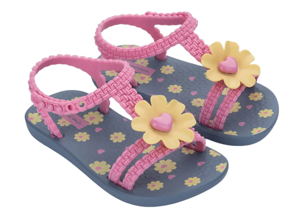 Ipanema Daisy Baby Sandal - Pink, Blue & Yellow