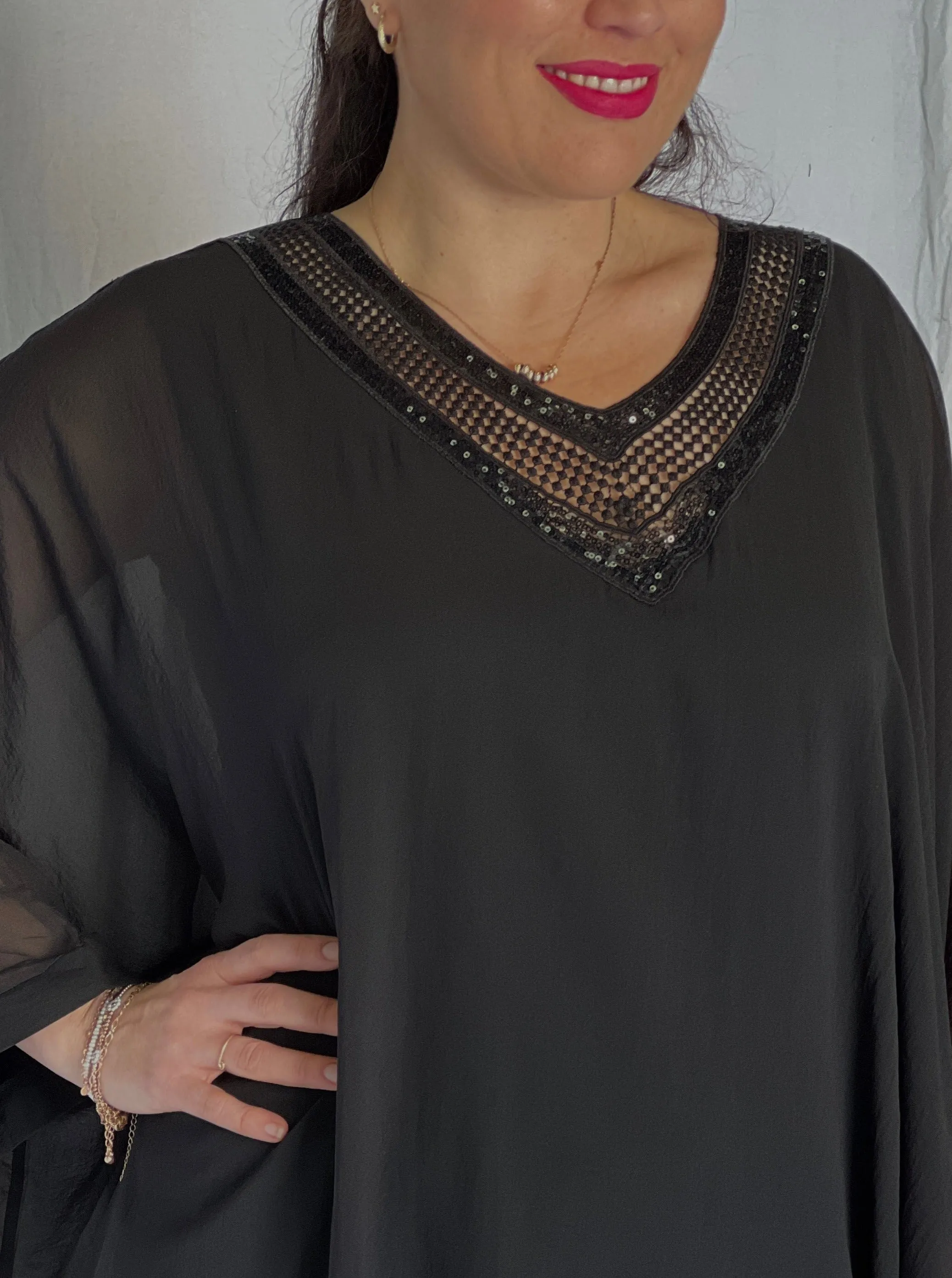 Jenna Black Chiffon Kaftan