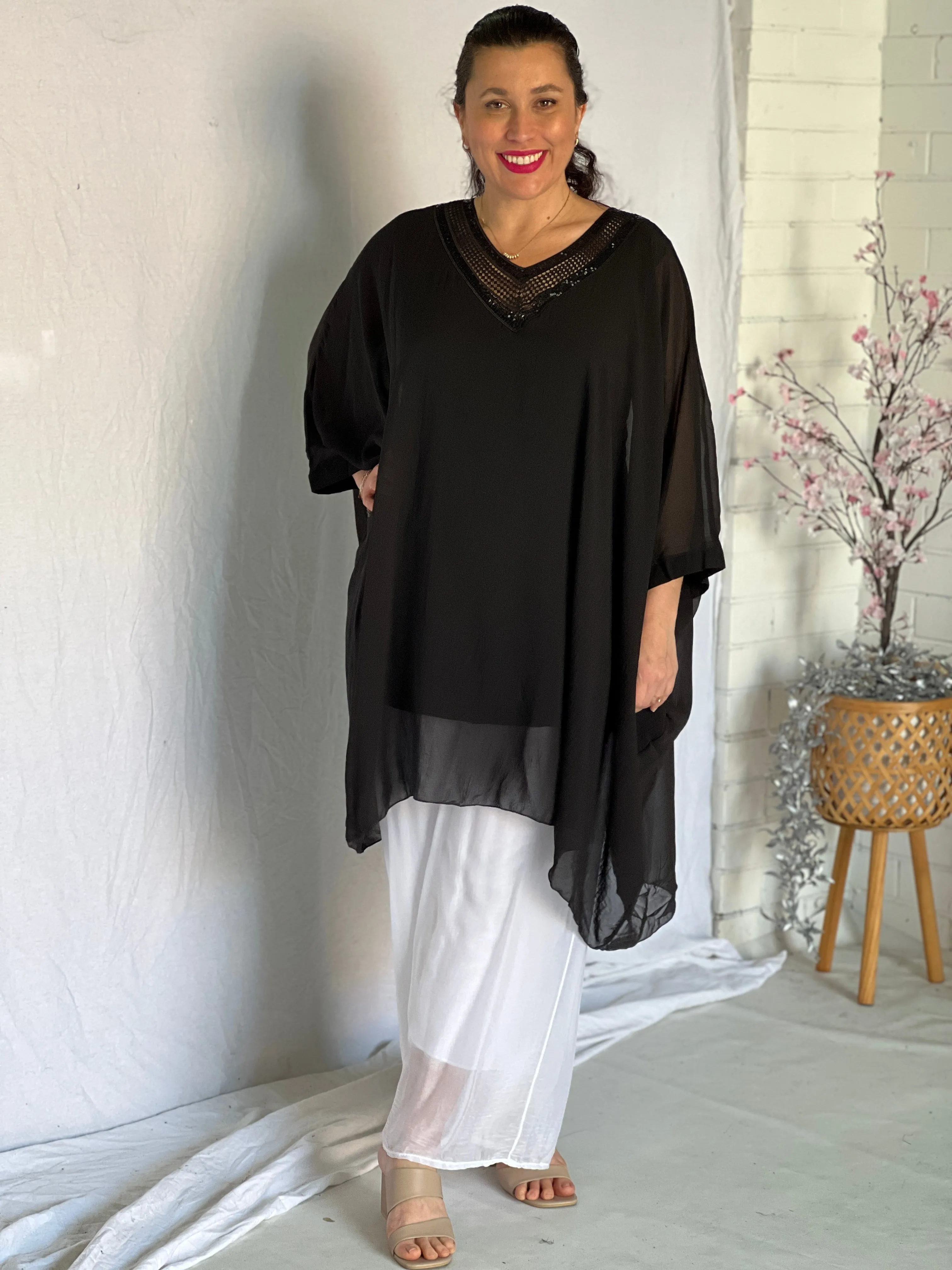 Jenna Black Chiffon Kaftan