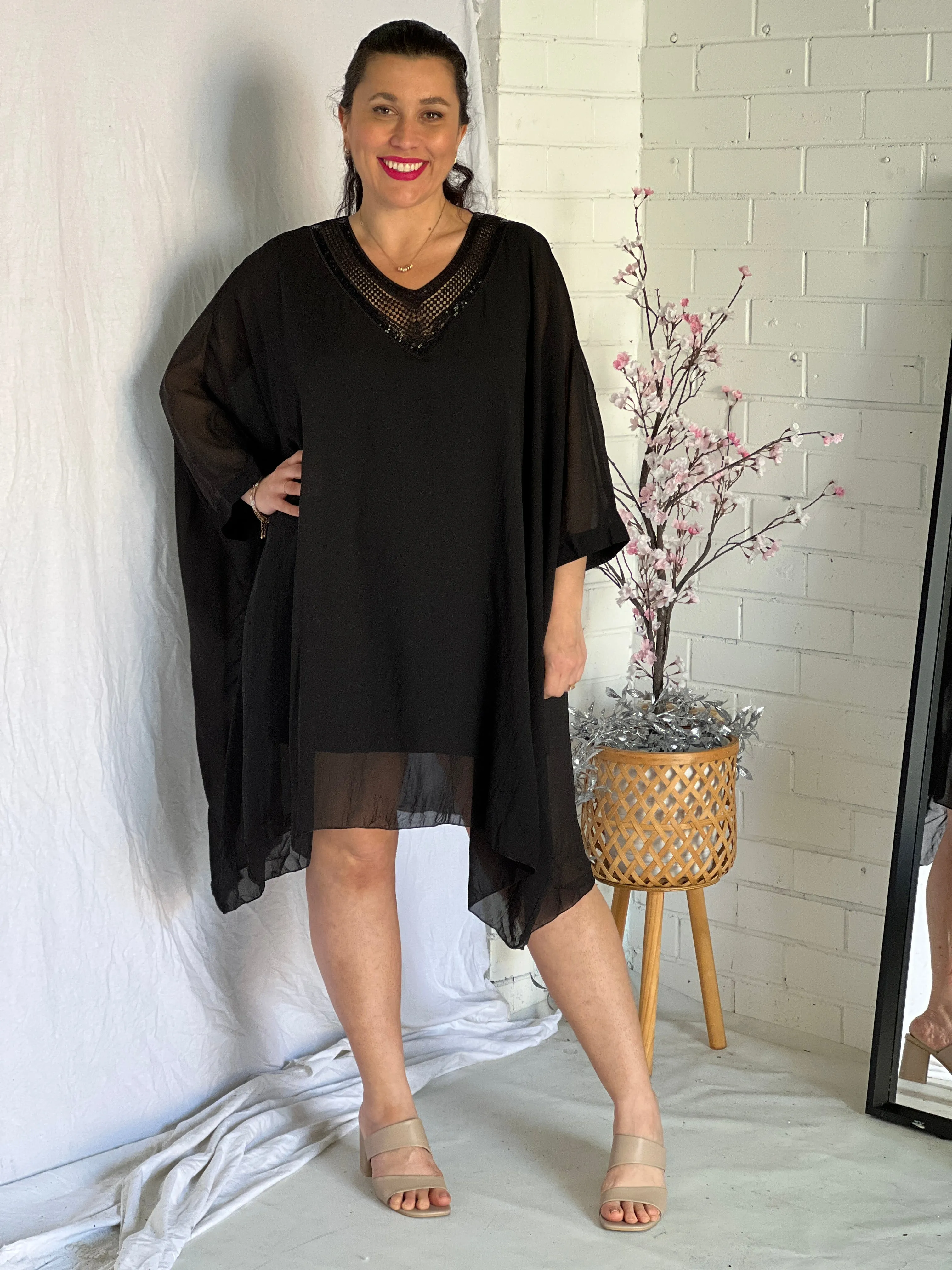 Jenna Black Chiffon Kaftan