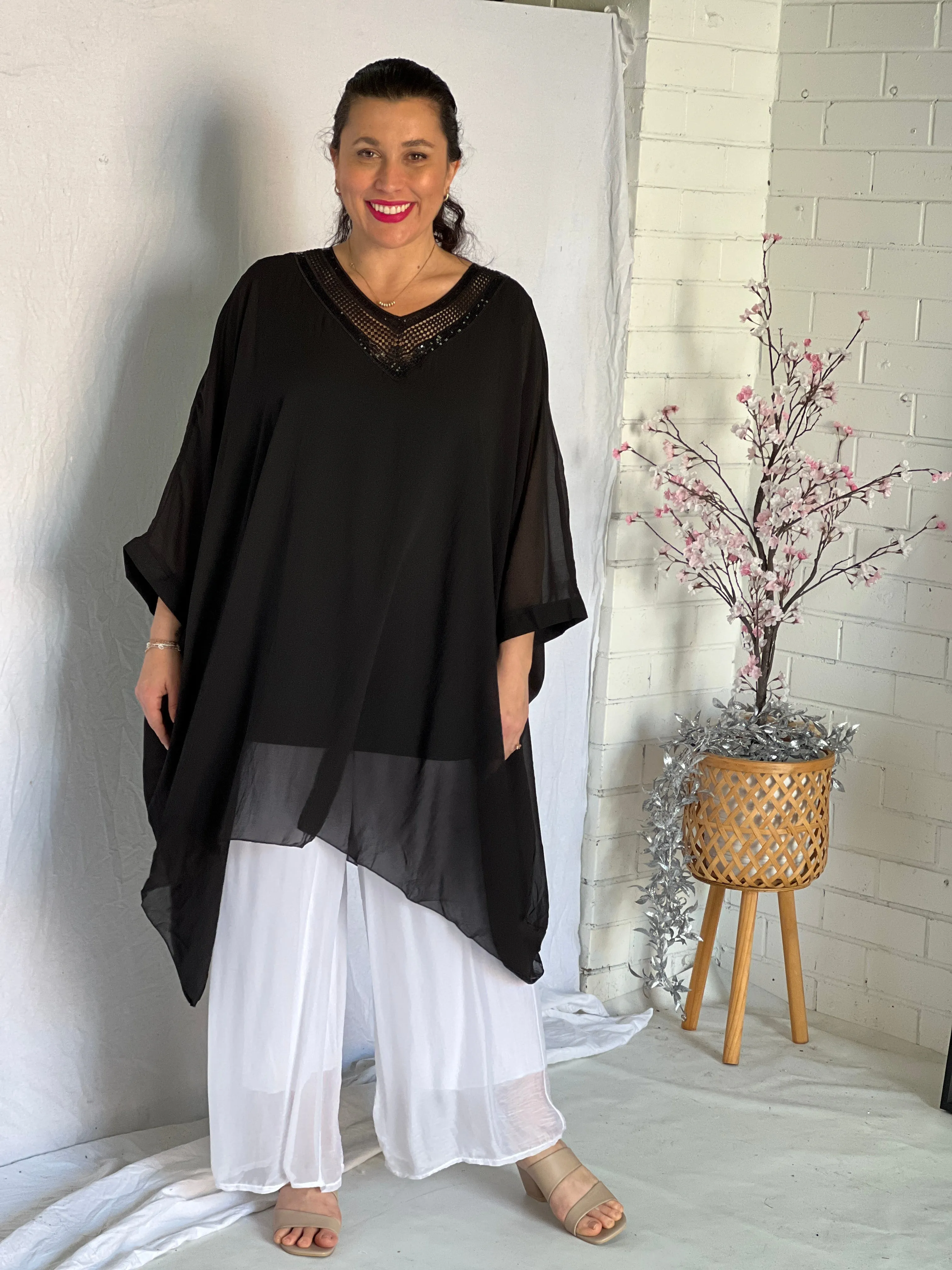 Jenna Black Chiffon Kaftan