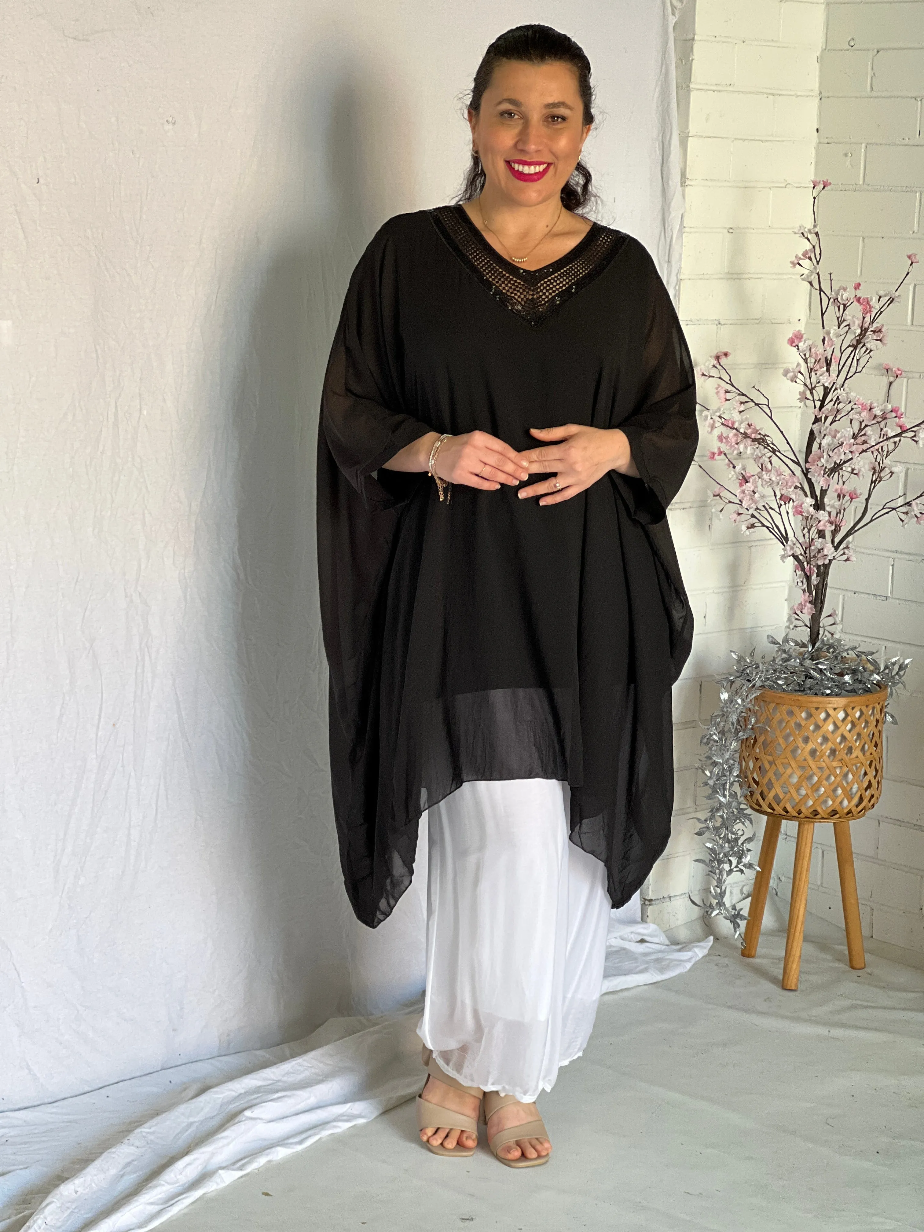 Jenna Black Chiffon Kaftan