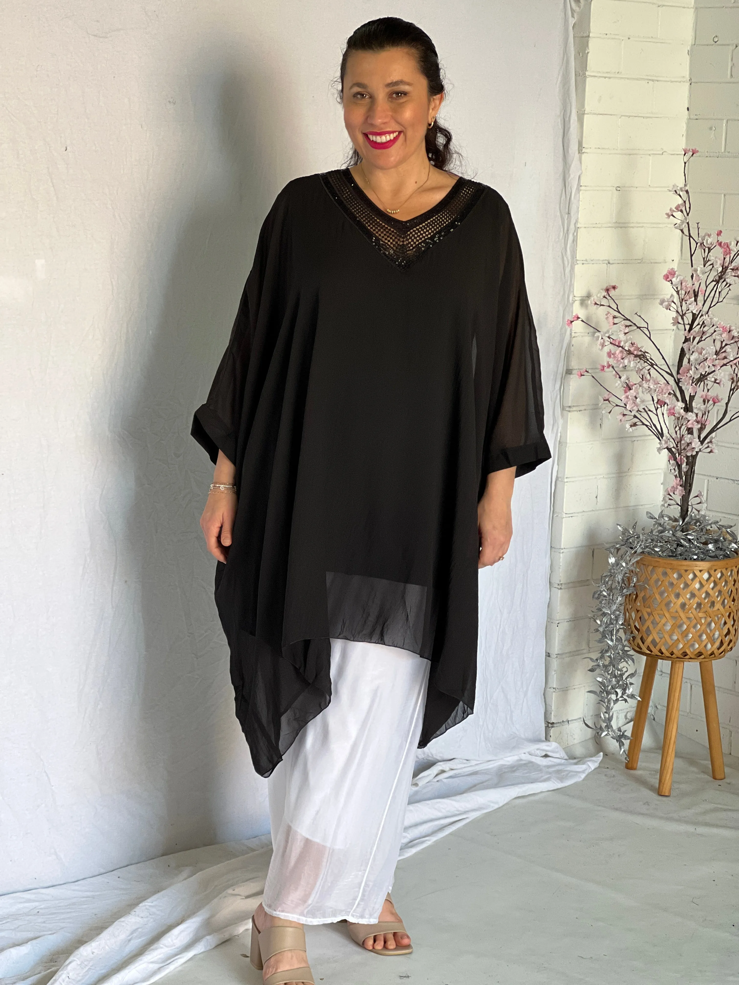 Jenna Black Chiffon Kaftan