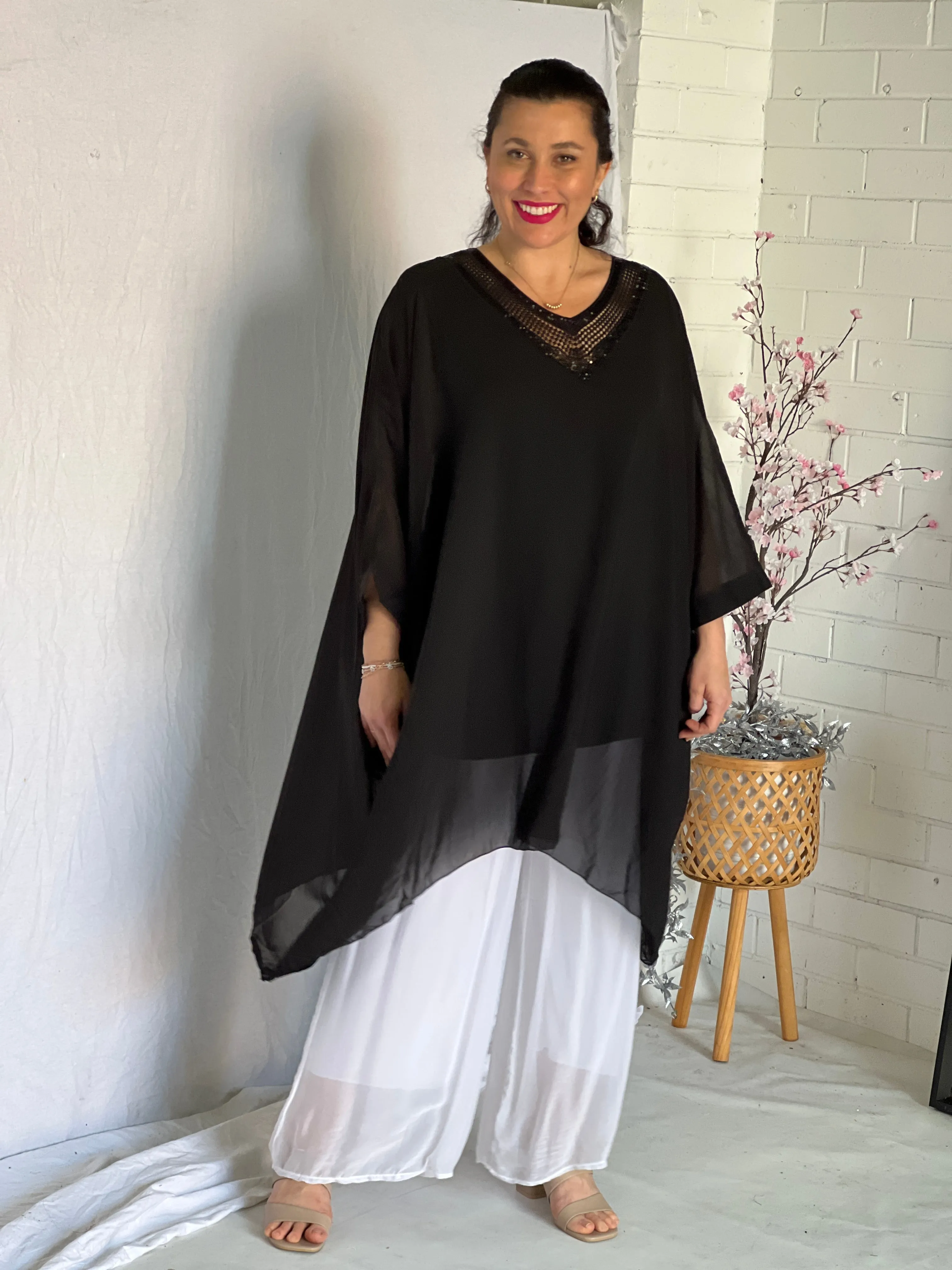 Jenna Black Chiffon Kaftan