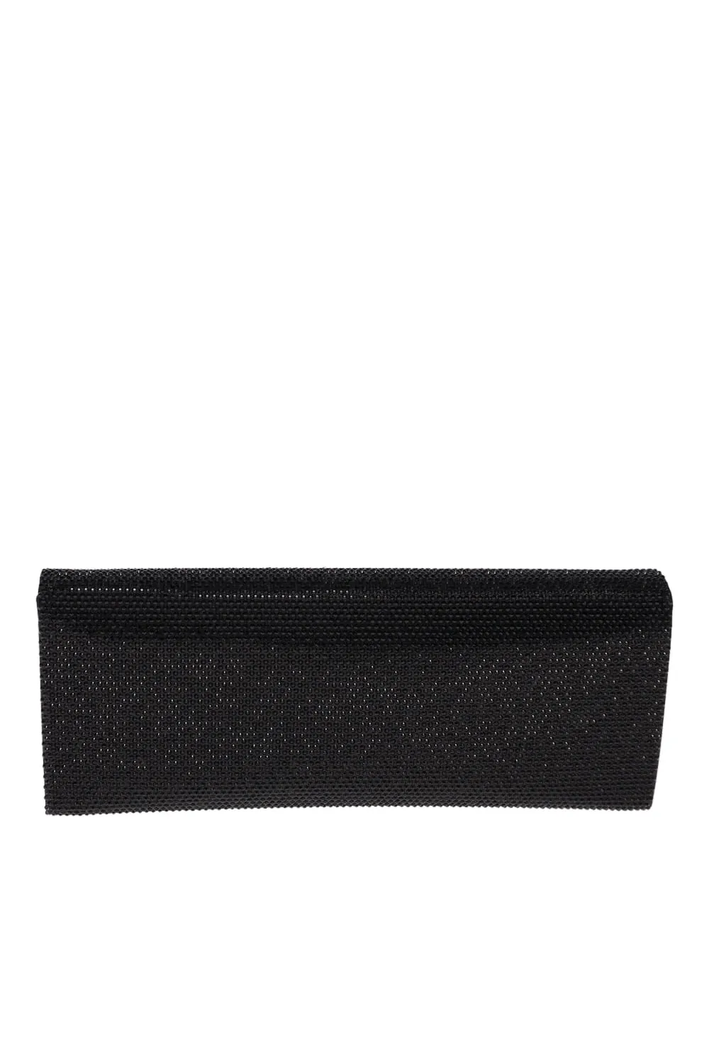 Jet Crystal Embellished Envelope Clutch