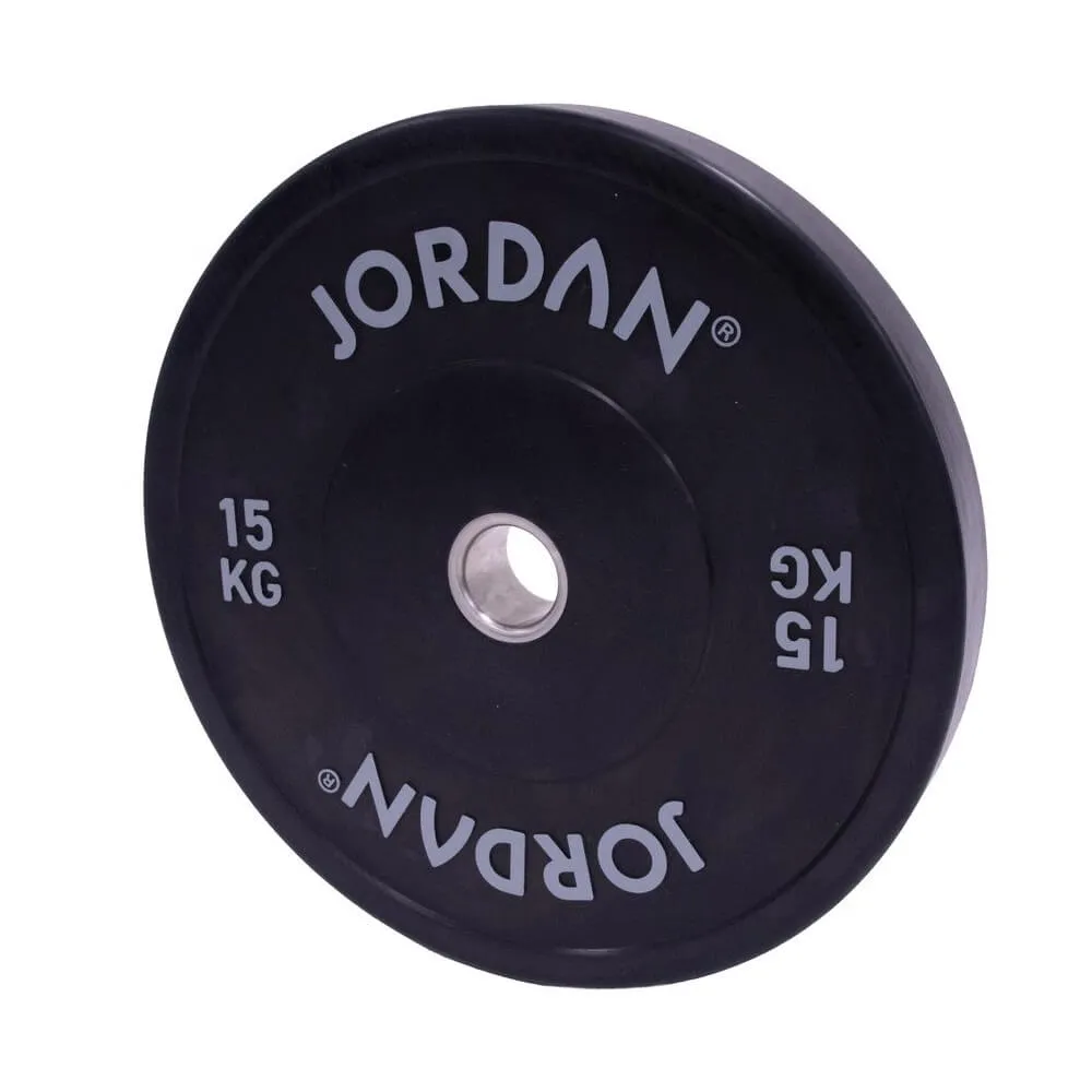 Jordan Fitness HG Black Rubber Bumper Plate 15kg
