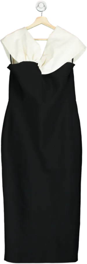 Karen Millen Black and White Midi Dress L