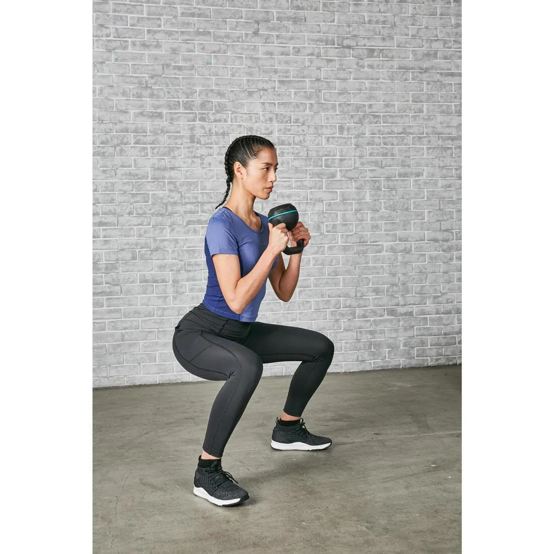 Kettlebell en fonte et base caoutchouc - 20 kg