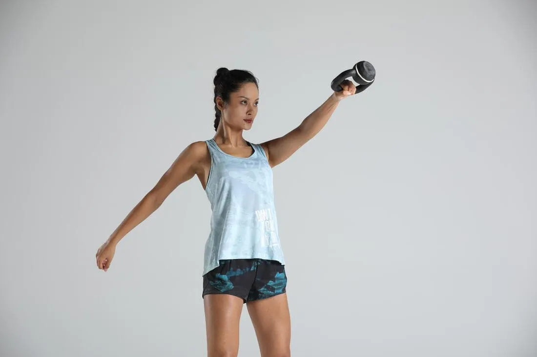 Kettlebell en fonte et base caoutchouc - 4 kg