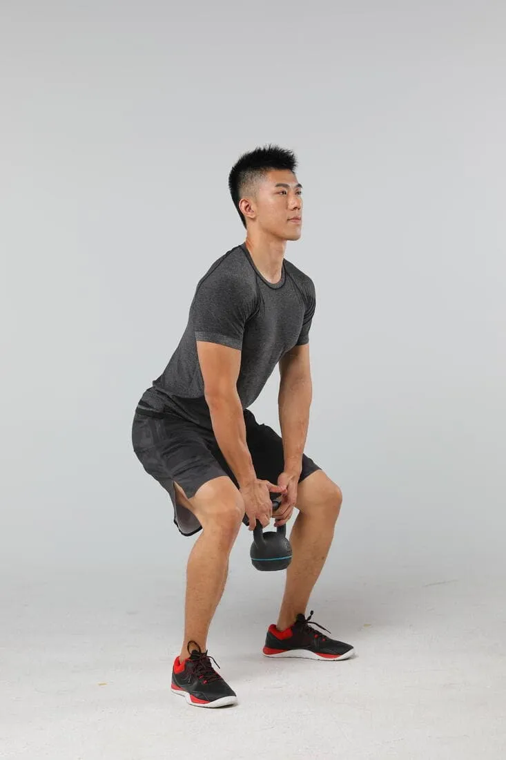 Kettlebell en fonte et base caoutchouc - 6 kg