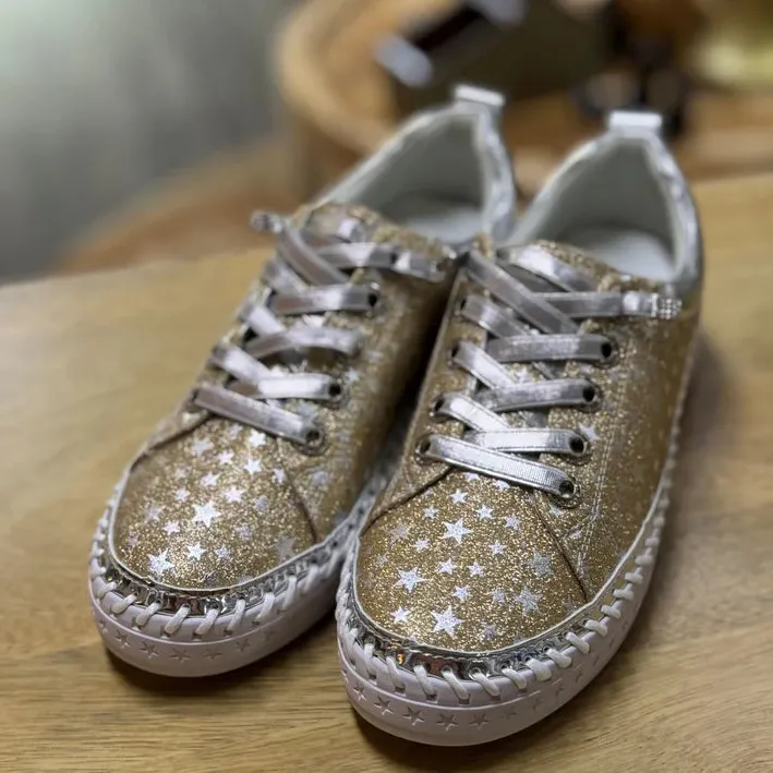 Kids sneakers by LaVish - Twinkle Gold