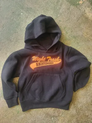 KIDS: WIGHT TRASH SALE HOODIE - BLACK Ages 3-4, 5-6, 7-8.