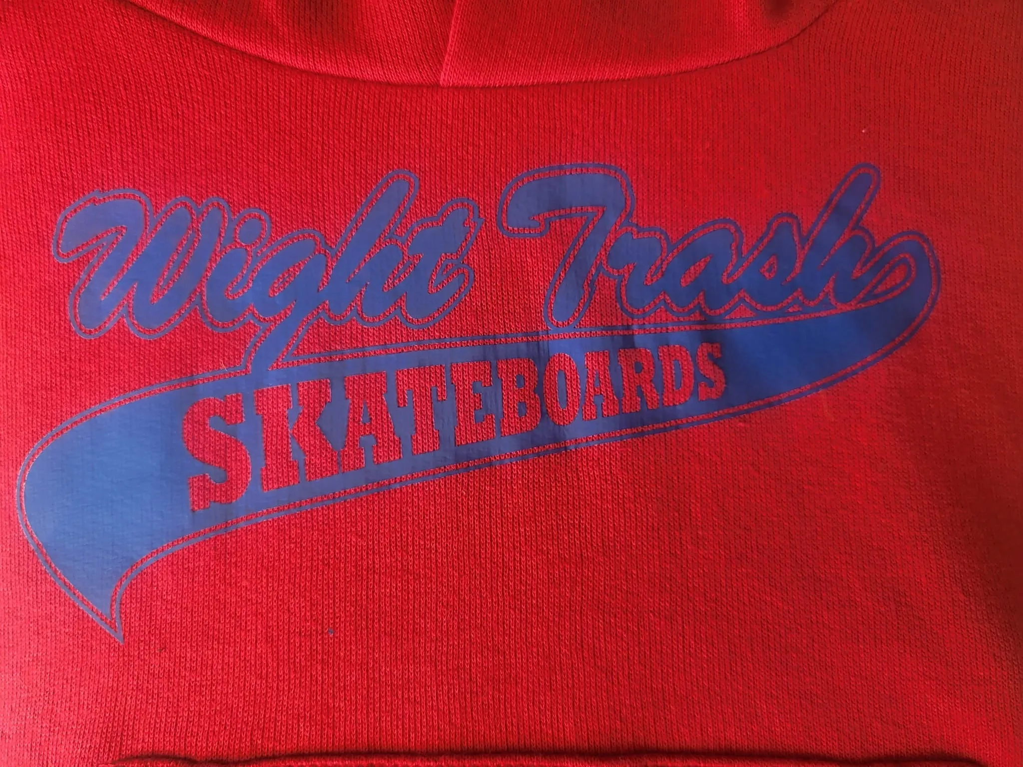 KIDS: WIGHT TRASH SALE HOODIE - RED Ages 3-4, 5-6.