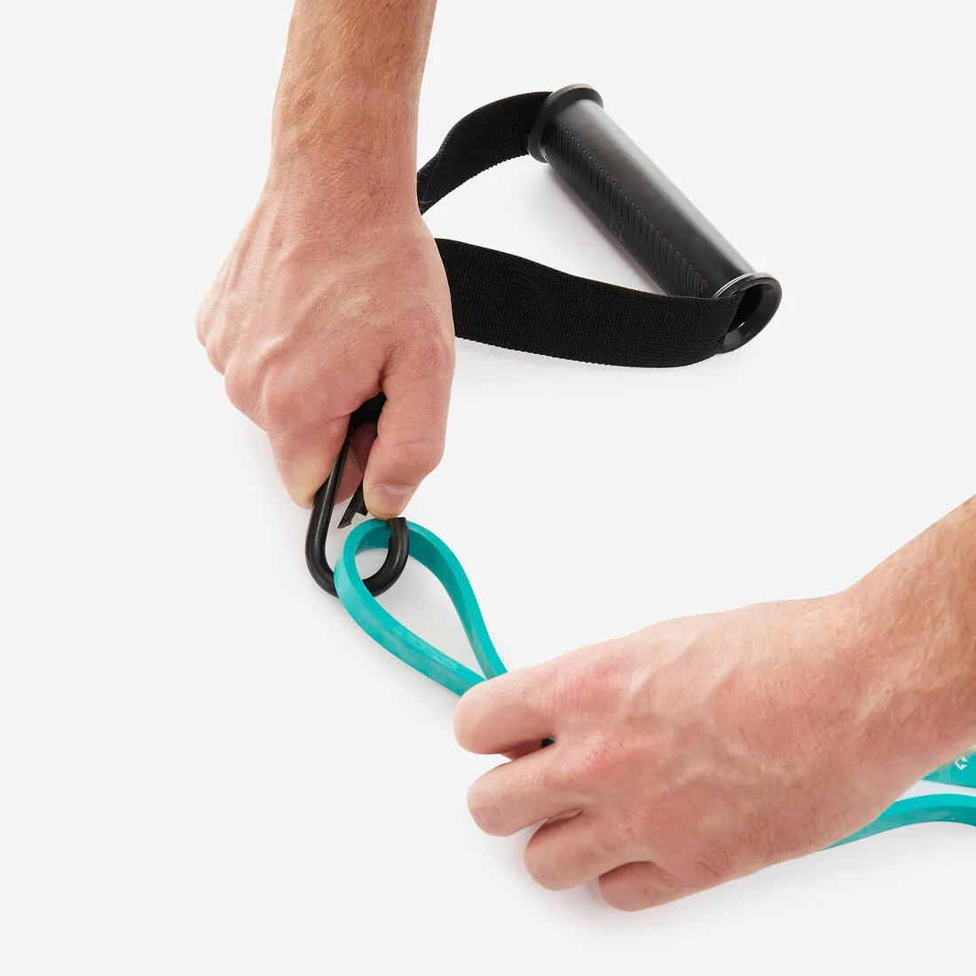 Kit musculation poignées, accroche porte et élastique 15kg  - Kit de résistance