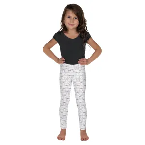 Kitty Love Gray Stripes - Valentine's Day - Kid's Leggings