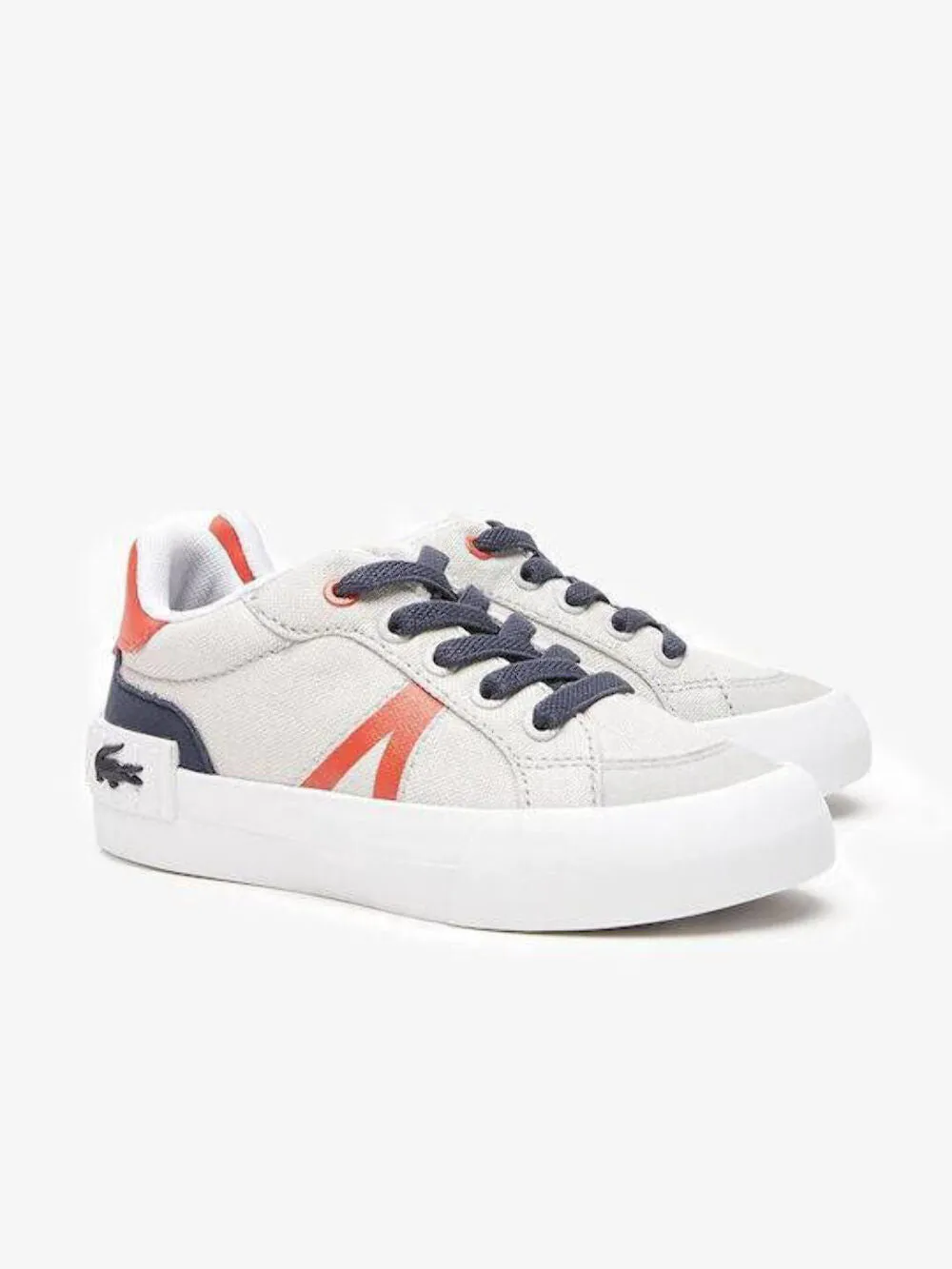 Lacoste Kids L004 Sneaker Light Grey/Red 7-45CUC000615C