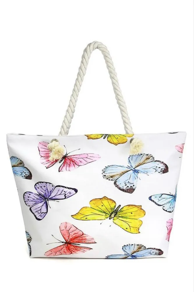 Large Beach Top Handles Tote Bag