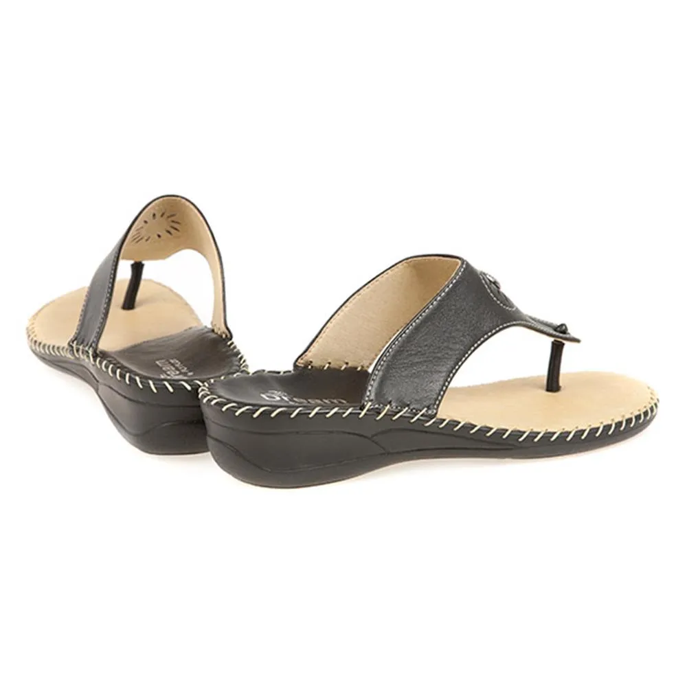 Leather Toe Post with Metal Centre Stud - KFFLY1901 / 146 506