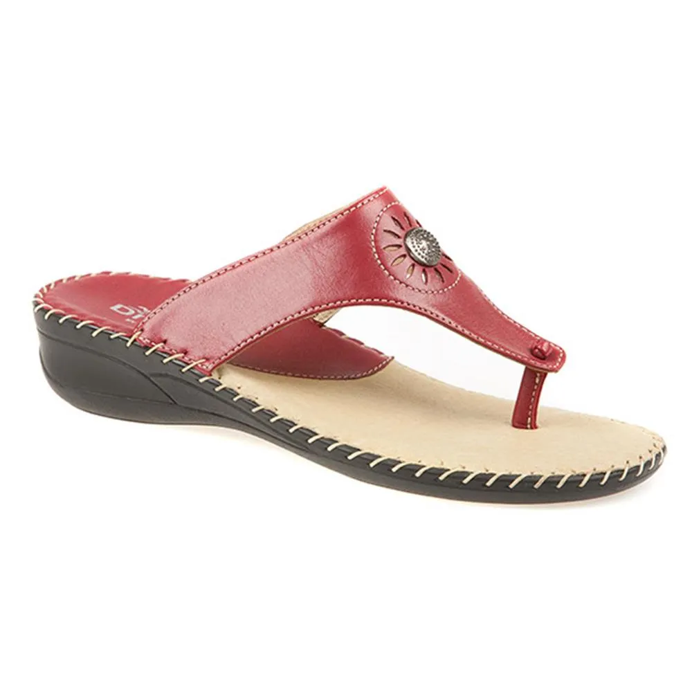 Leather Toe Post with Metal Centre Stud - KFFLY1901 / 146 506
