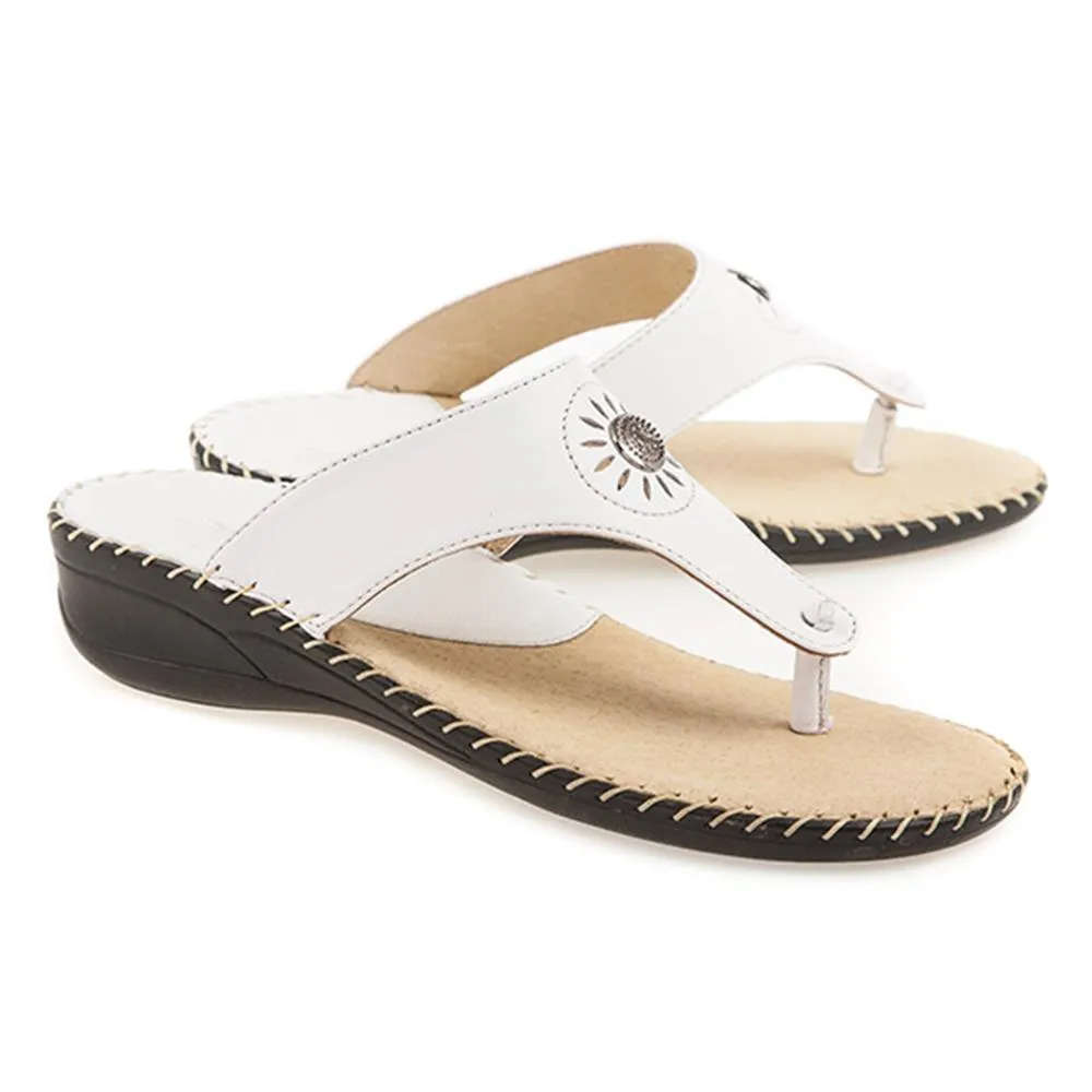 Leather Toe Post with Metal Centre Stud - KFFLY1901 / 146 506