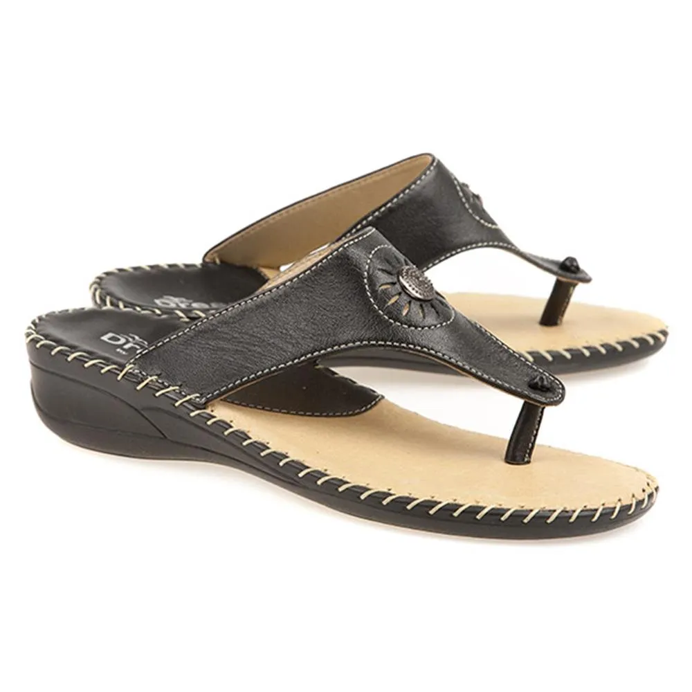 Leather Toe Post with Metal Centre Stud - KFFLY1901 / 146 506