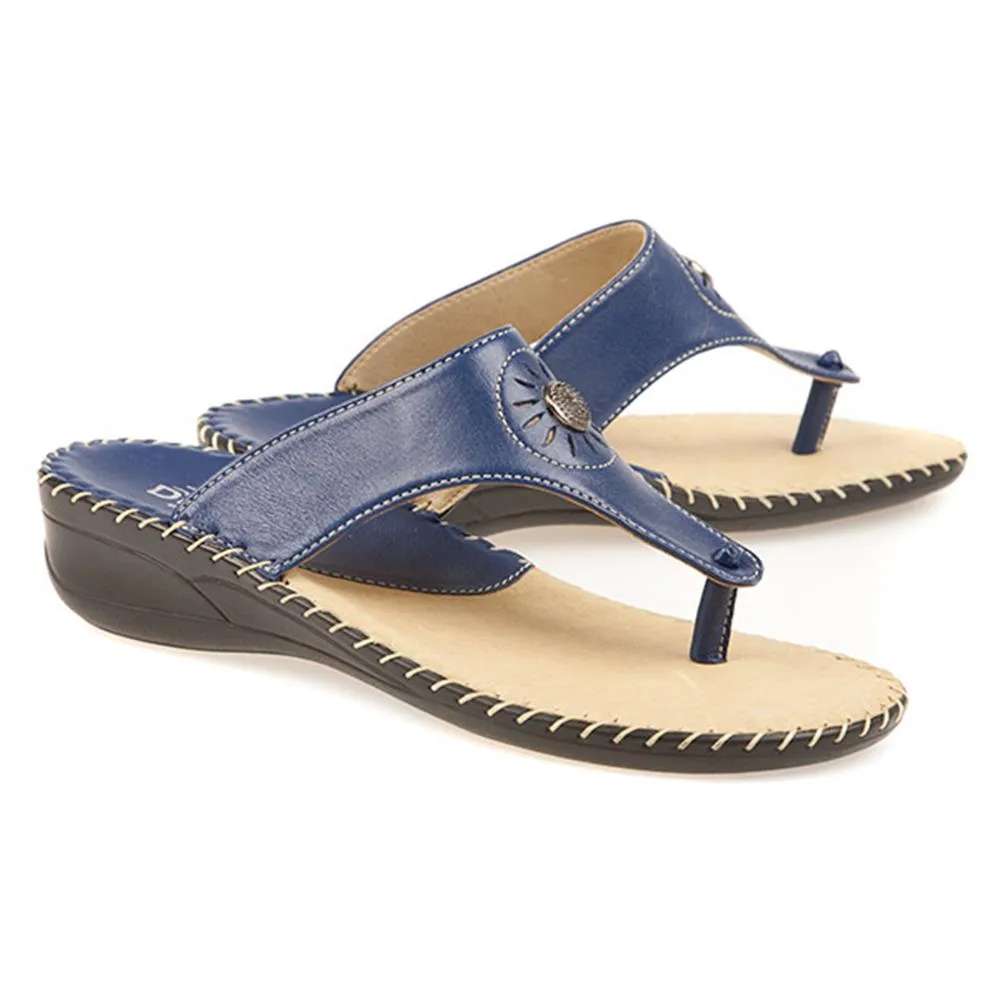 Leather Toe Post with Metal Centre Stud - KFFLY1901 / 146 506