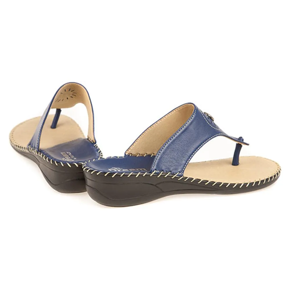 Leather Toe Post with Metal Centre Stud - KFFLY1901 / 146 506
